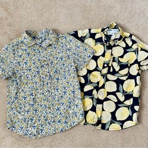 Set of Two Boys Button-down Short sleeve shirts